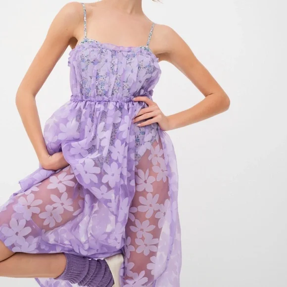 For Love and Lemons Purple Maxi Dress - Picture 4 of 4